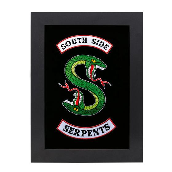 Imagem de Quadro Decorativo Com Moldura Preta e Vidro South Side Serpents 36x26,5 Mdf Adesivado