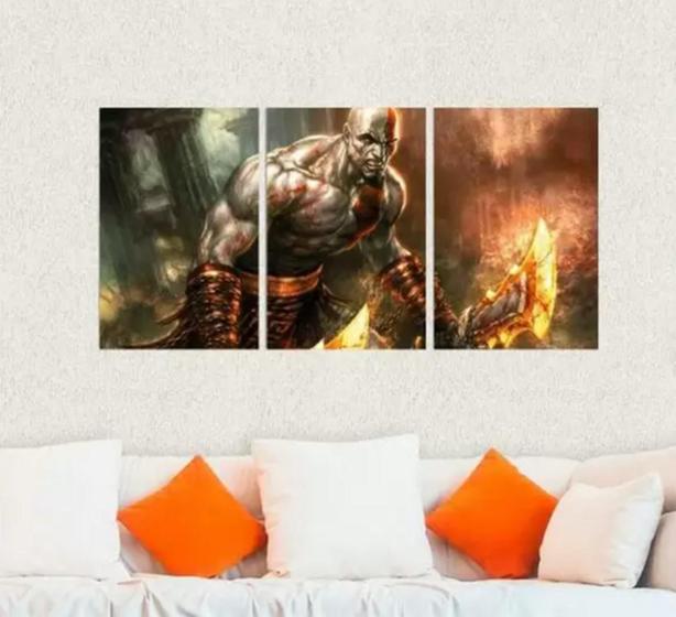 Imagem de Quadro Decorativo Composição Trio God Of War 3"