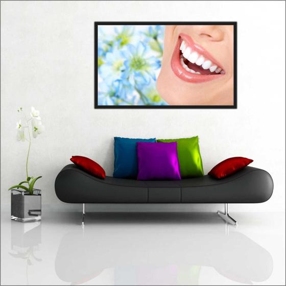 Imagem de Quadro Decorativo Consultórios Odontologia Dentista Dentes Sorriso Estética Com Moldura TT4