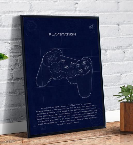 Imagem de Quadro Decorativo Controle De Playstation Planta