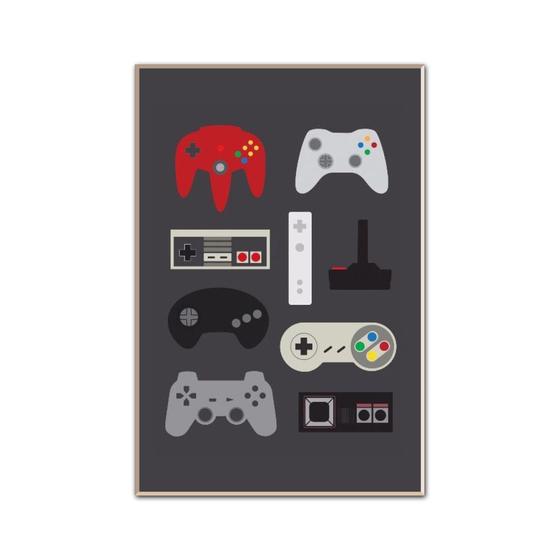 Imagem de Quadro Decorativo Controles Videogame