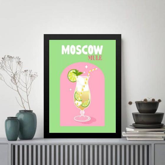 Imagem de Quadro Decorativo Coquetel Moscow Mule 45x34cm - com vidro