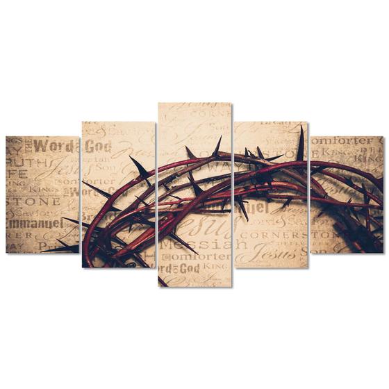 Imagem de Quadro Decorativo Coroa Espinhos Jesus Cristo Deus Religioso