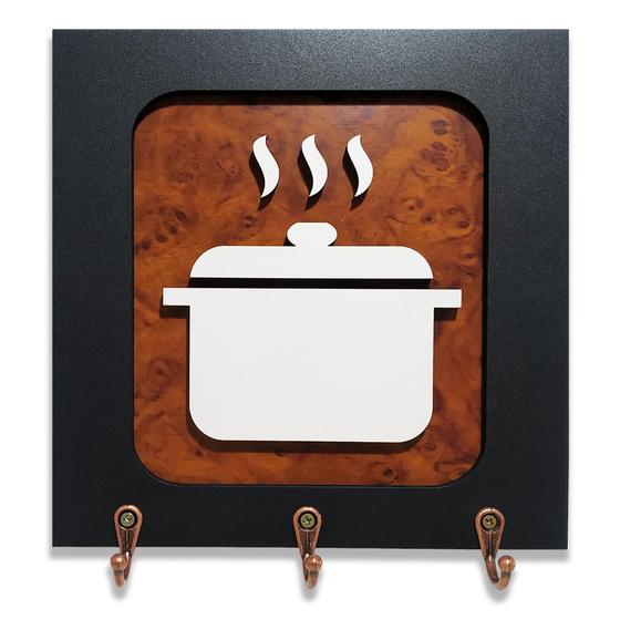 Imagem de Quadro Decorativo Cozinha Panela suporte para panos de prato 20 cm x 20 cm