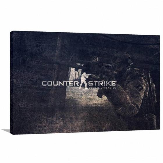 Imagem de Quadro decorativo CSGO - Jogos de FPS - Tela em Tecido