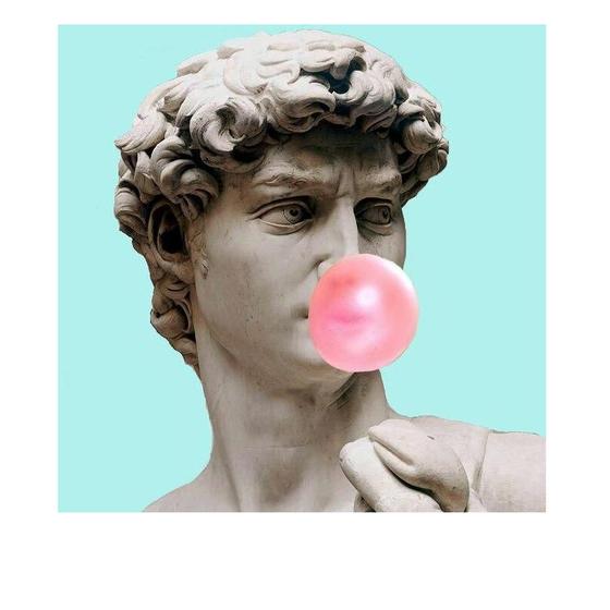 Quadro Decorativo David Michelangelo Cortado No Meio 70X50Cm Ki Art