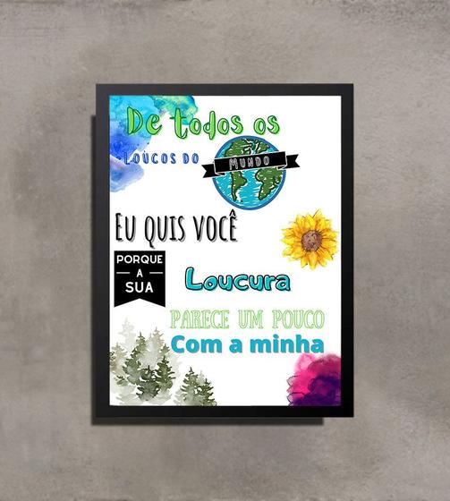 Imagem de Quadro Decorativo de Todos os Loucos do Mundo 20X30CM