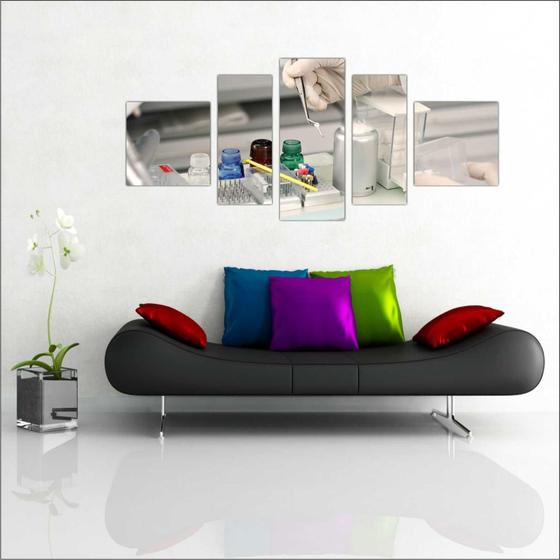 Quadro Decorativo Dentista Consultórios Decoração Odontologia 5 Peças T10 Menor preço em Quadro Decorativo Dentista Consultórios Decoração Odontologia 5 Peças T10