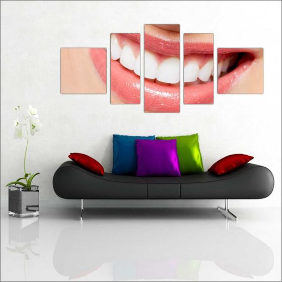 Quadro Decorativo Dentista Consultórios Decoração Odontologia 5 Peças T2 Menor preço em Quadro Decorativo Dentista Consultórios Decoração Odontologia 5 Peças T2