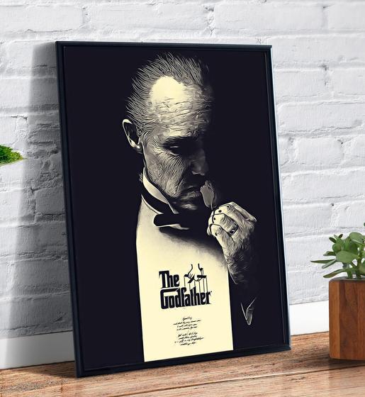 Imagem de Quadro Decorativo Desenho Vito Corleone Personagem