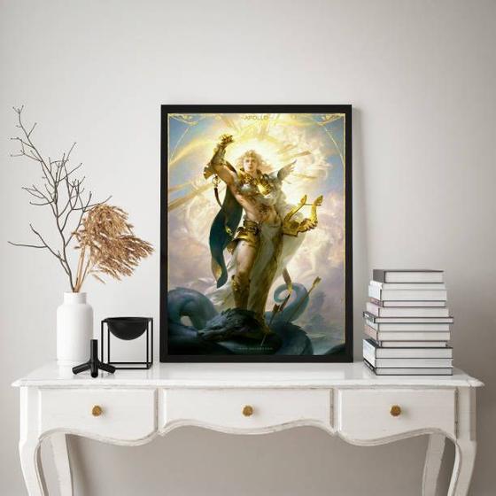 Imagem de Quadro Decorativo Deus Grego Apolo 24x18cm - com vidro