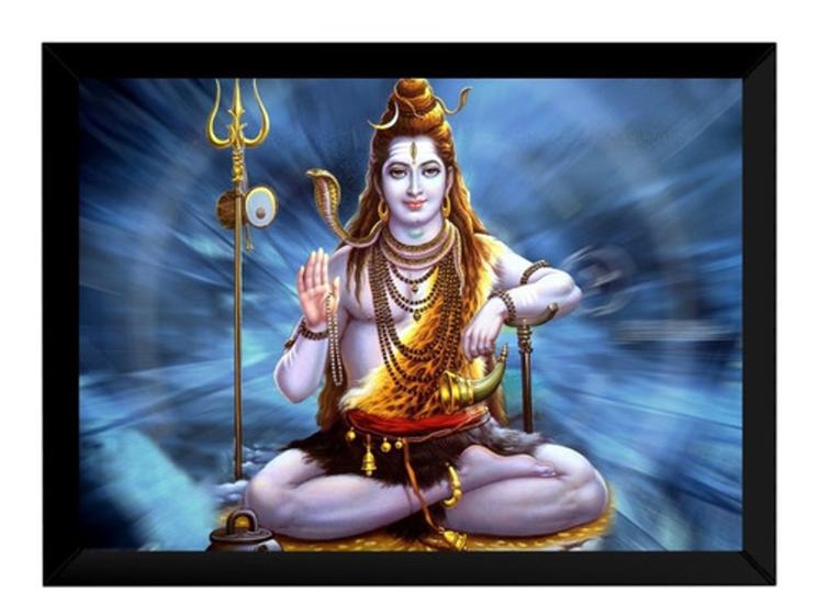 Imagem de Quadro Decorativo Deus Shiva Índia Hinduísmo Arte