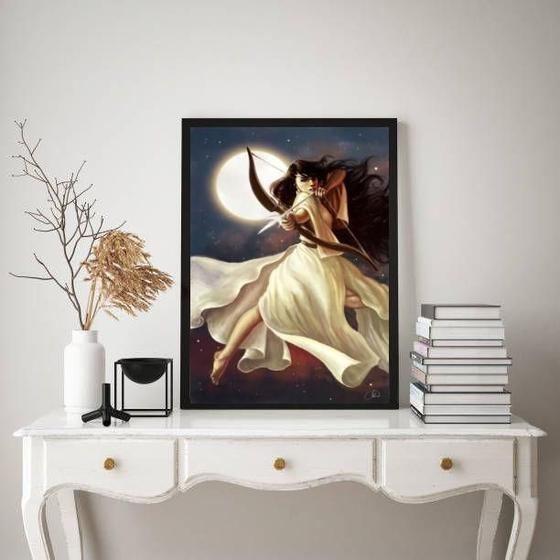 Imagem de Quadro Decorativo Deusa Grega- Artemis 45X34Cm - Com Vidro