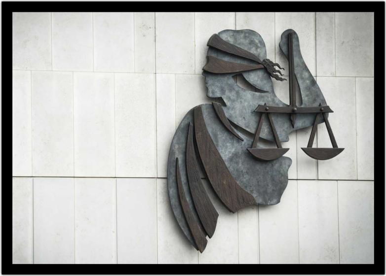Imagem de Quadro Decorativo Direito Advogados Deusa Têmis Advocacia Justiça Sala Escritório Com Moldura RC017