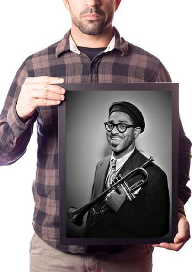 Imagem de Quadro Decorativo Dizzy Gillespie Trompetista Jazz Musica