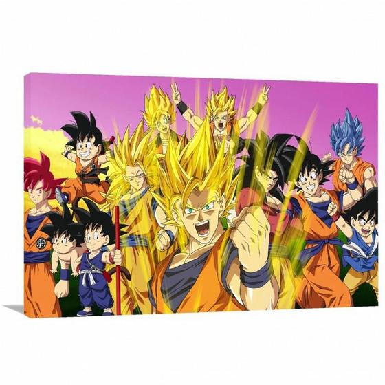 Imagem de Quadro decorativo Dragon Ball com Tela em Tecido