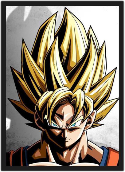 Imagem de Quadro Decorativo Dragon Ball Goku Desenho Anime Com Moldura G01