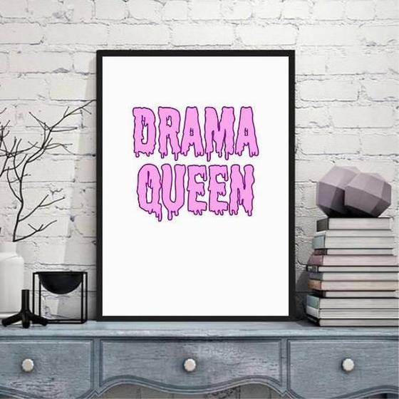 Imagem de Quadro Decorativo Drama Queen 24X18Cm