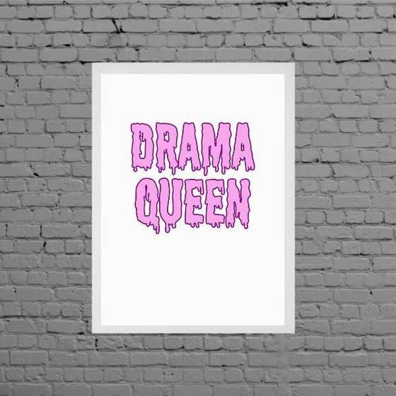 Imagem de Quadro Decorativo Drama Queen 45x34cm - com vidro