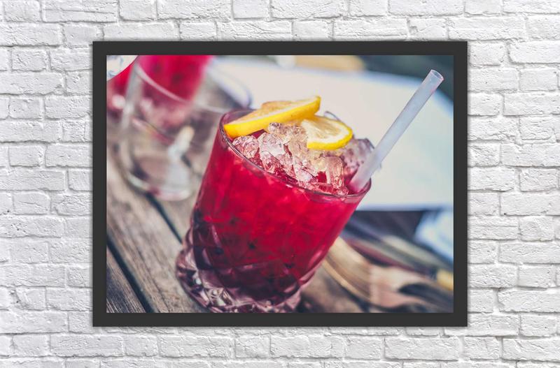 Imagem de Quadro Decorativo Drinks Bebidas Bar Gourmet Restaurantes Decorações Com Moldura