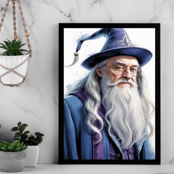 Imagem de Quadro Decorativo Dumbledore - Bruxo 33X24Cm