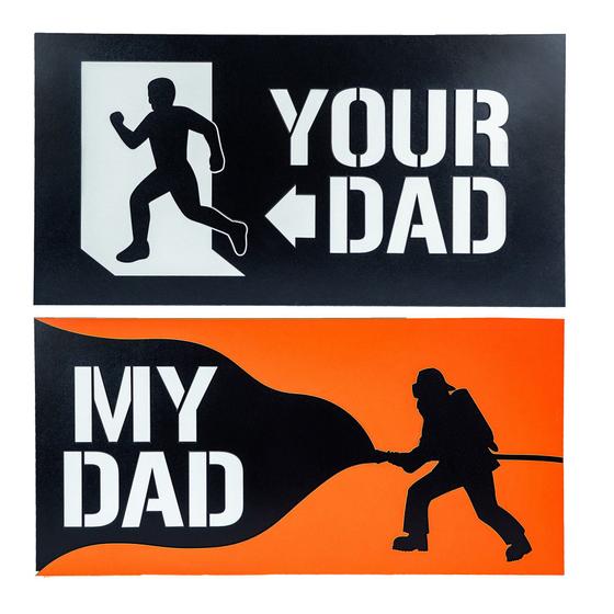 Imagem de Quadro Decorativo Dupla My Dad Your Dad