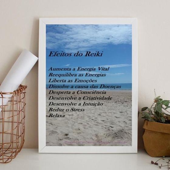 Imagem de Quadro Decorativo Efeitos Do Reiki 33X24Cm