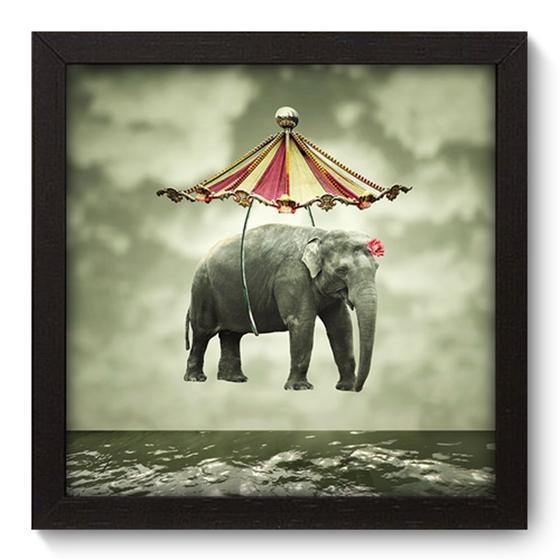 Imagem de Quadro Decorativo - Elefante - 22cm x 22cm - 007qdip