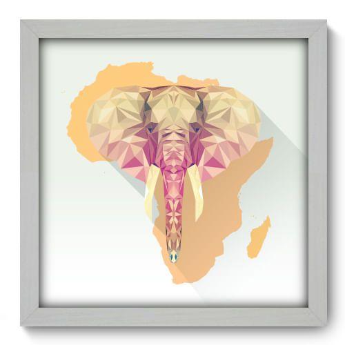 Imagem de Quadro Decorativo - Elefante - 33cm x 33cm - 031qnsbb