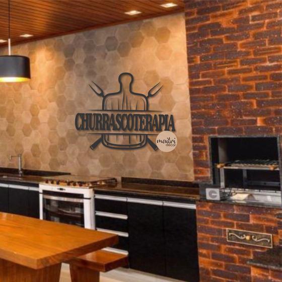 Quadro Decorativo em MDF Preto Laminado 3mm - Churrascoterapia - Maitri Decor Menor preço em Quadro Decorativo em MDF Preto Laminado 3mm - Churrascoterapia - Maitri Decor