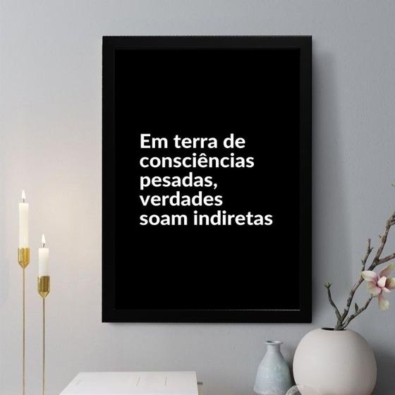 Imagem de Quadro Decorativo Em Terra de Consciências Pesadas 33x24cm - com vidro