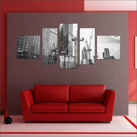 Imagem de Quadro Decorativo Engenharia Engenheiro Civil  Arquitetura 5 Peças TT2