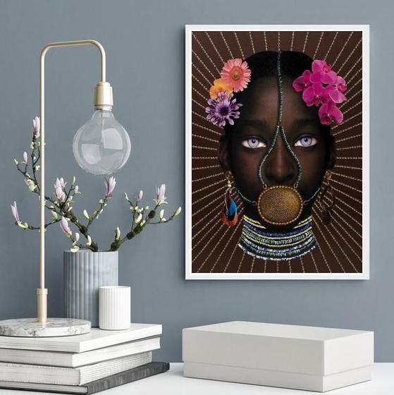 Imagem de Quadro Decorativo Escrava Anastácia 45X34Cm - Com Vidro