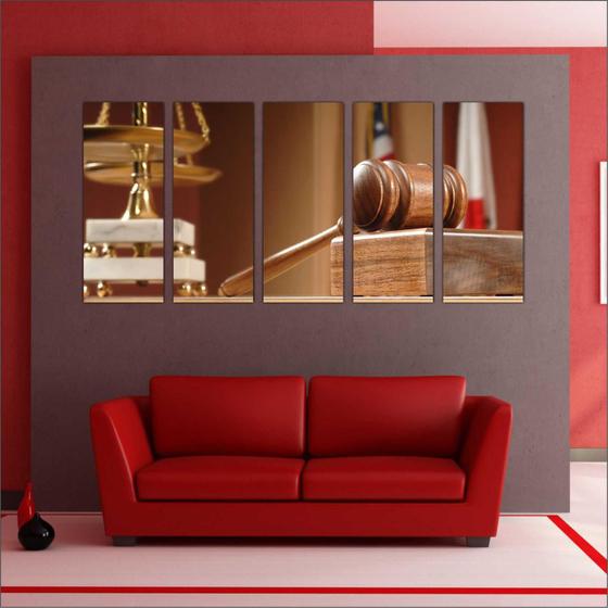Quadro Decorativo Escritório De Direito Advocacia Mosaico 5 Peças GG1 Menor preço em Quadro Decorativo Escritório De Direito Advocacia Mosaico 5 Peças GG1