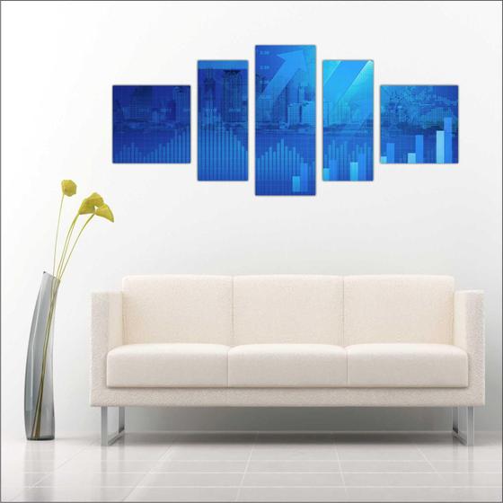 Imagem de Quadro Decorativo Escritórios Contabilidade Contador 5 Peças T3