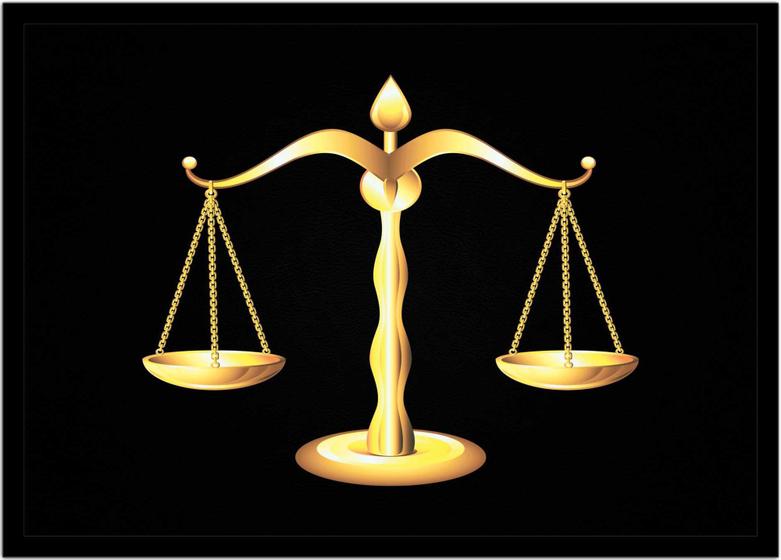 Imagem de Quadro Decorativo Escritórios De Advocacia Advogados Balança Da Justiça Com Moldura RC030