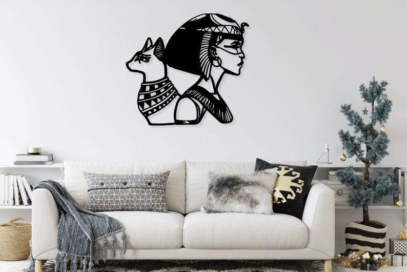 Quadro decorativo escultura de parede em mdf 70cm cleópatra Menor preço em Quadro decorativo escultura de parede em mdf 70cm cleópatra