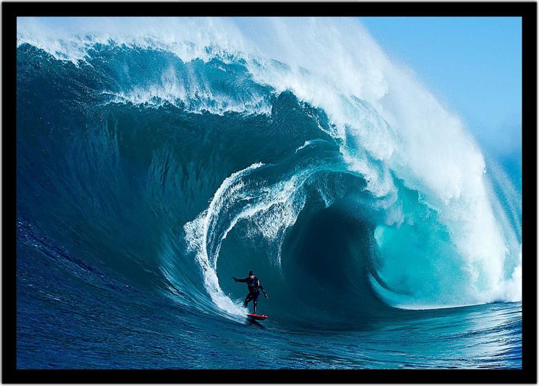 Imagem de Quadro Decorativo Esportes Surf Prancha Ondas Paisagem Lojas Quartos Salas Com Moldura RC023