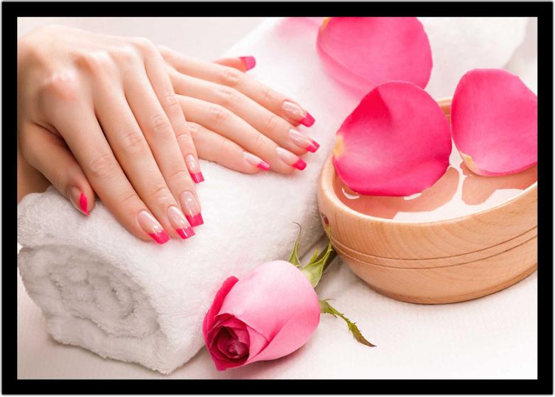 Imagem de Quadro Decorativo Estética Feminina Moda Salões De Beleza Unhas Fashion Salas Com Moldura RC050