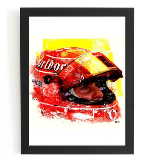 Imagem de Quadro Decorativo F1 Michael Schumacher Moldura 42x29cm