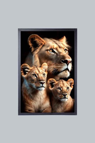 Imagem de Quadro Decorativo Família de Leões