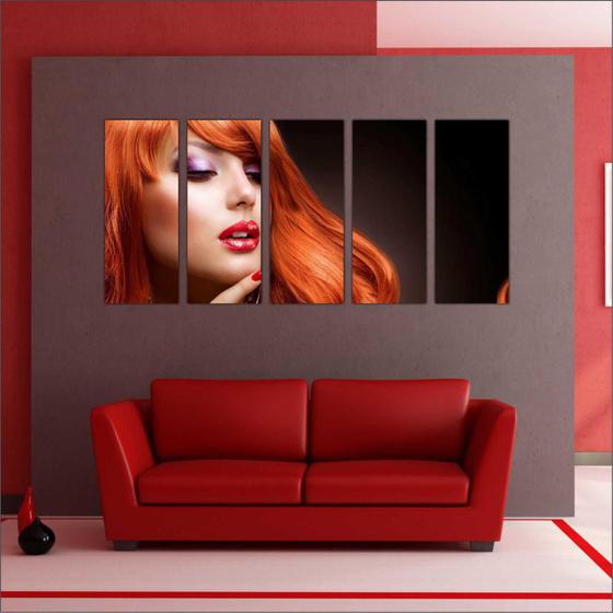 Quadro Decorativo Fashion Hair Make Up Salão De Beleza 5 Peças GG2 Menor preço em Quadro Decorativo Fashion Hair Make Up Salão De Beleza 5 Peças GG2