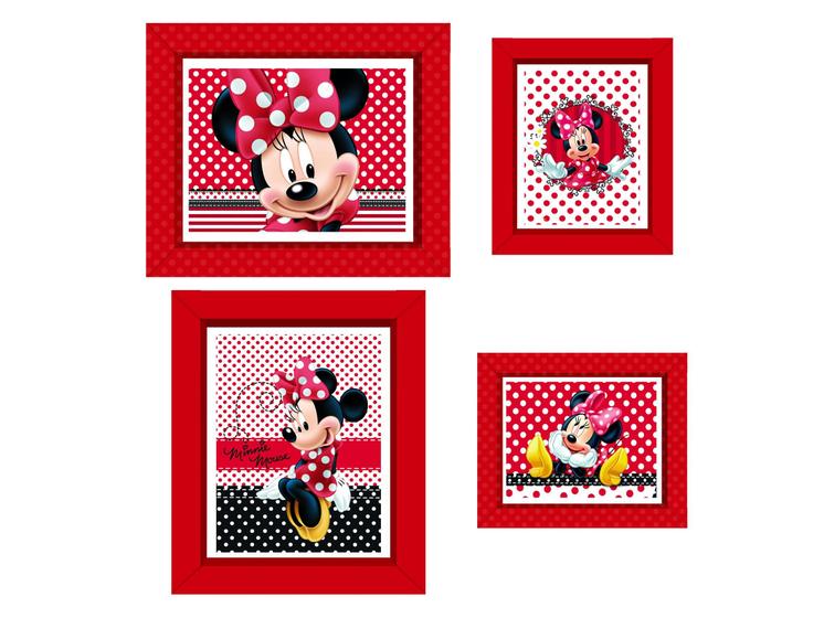 Imagem de Quadro Decorativo Festa Minnie - 4 Unidades - Regina -  Festas