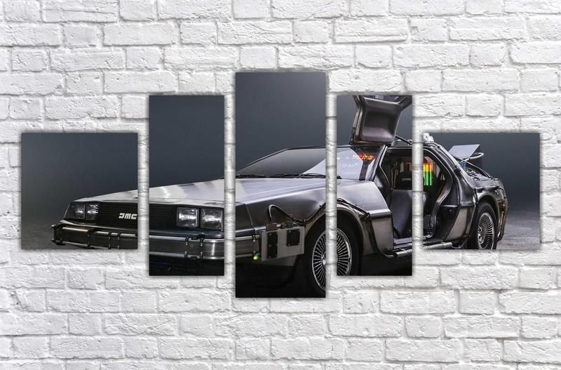 Imagem de Quadro Decorativo Filmes De Volta Para O Futuro Delorean 5 Peças TT1