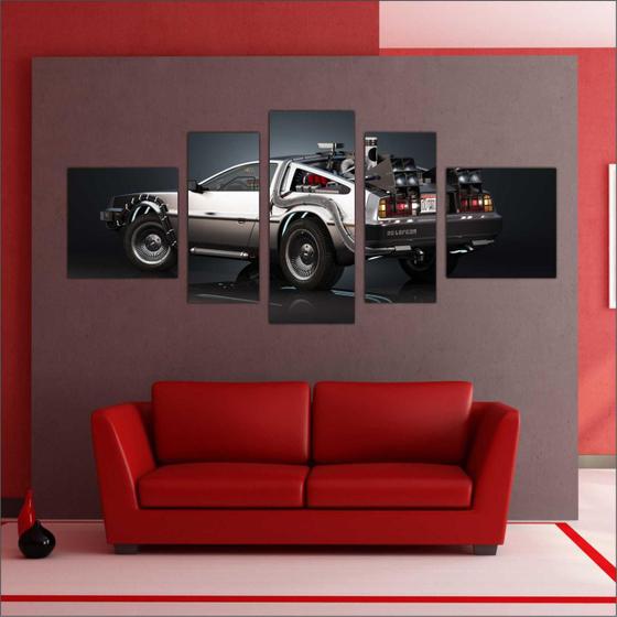 Imagem de Quadro Decorativo Filmes De Volta Para O Futuro Delorean 5 Peças TT2