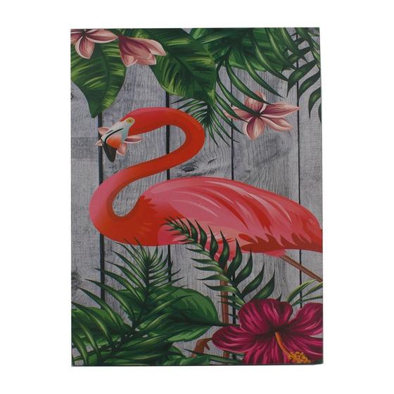 Imagem de Quadro Decorativo  Flamingo Tropical MDF