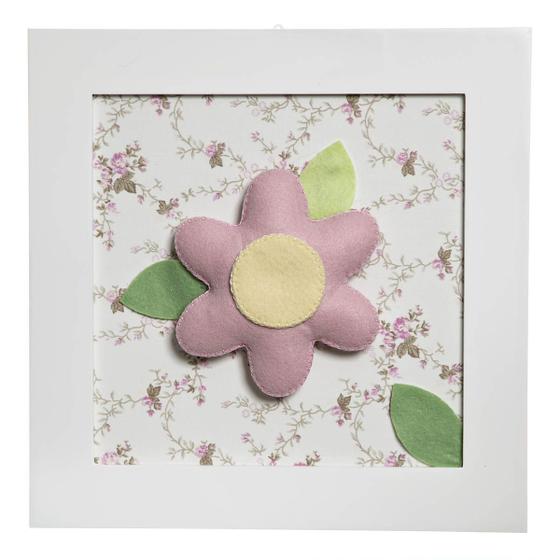 Quadro Decorativo Flor Quarto Bebê Infantil Menina Menor preço em Quadro Decorativo Flor Quarto Bebê Infantil Menina