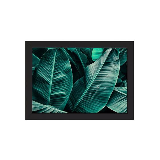 Imagem de Quadro Decorativo Folhagem Folha Moldura Preta 22x32cm