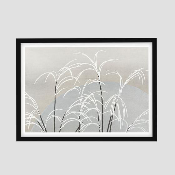 Imagem de Quadro Decorativo Folhagem Moderno Moldura e Vidro Sala Quarto Grande