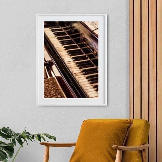 Imagem de Quadro Decorativo Fotografia Piano 60X48Cm